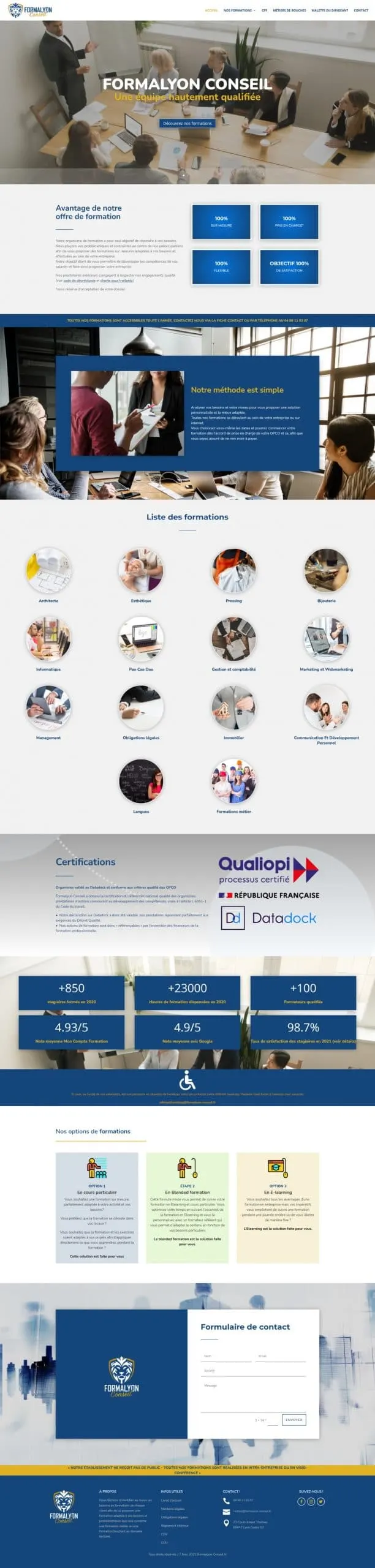 Site réalisé par WEBAMA : Formalyon Conseil
