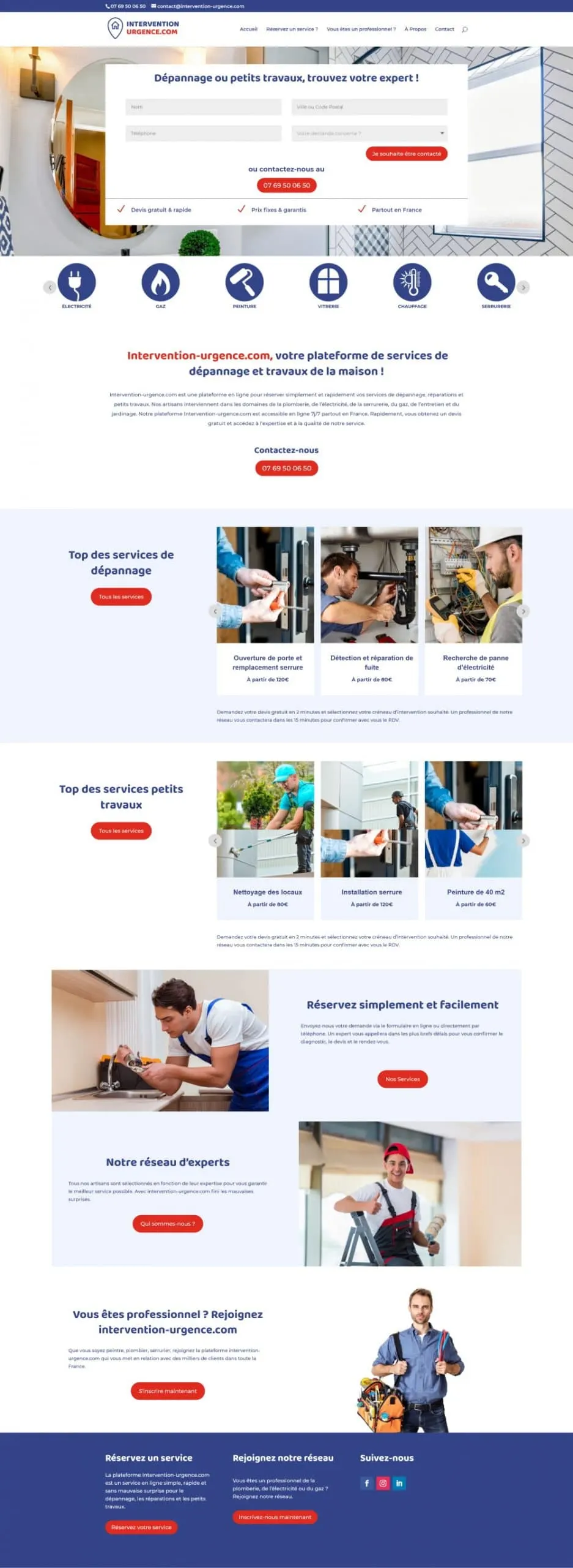 Site réalisé par WEBAMA : Intervention Urgence