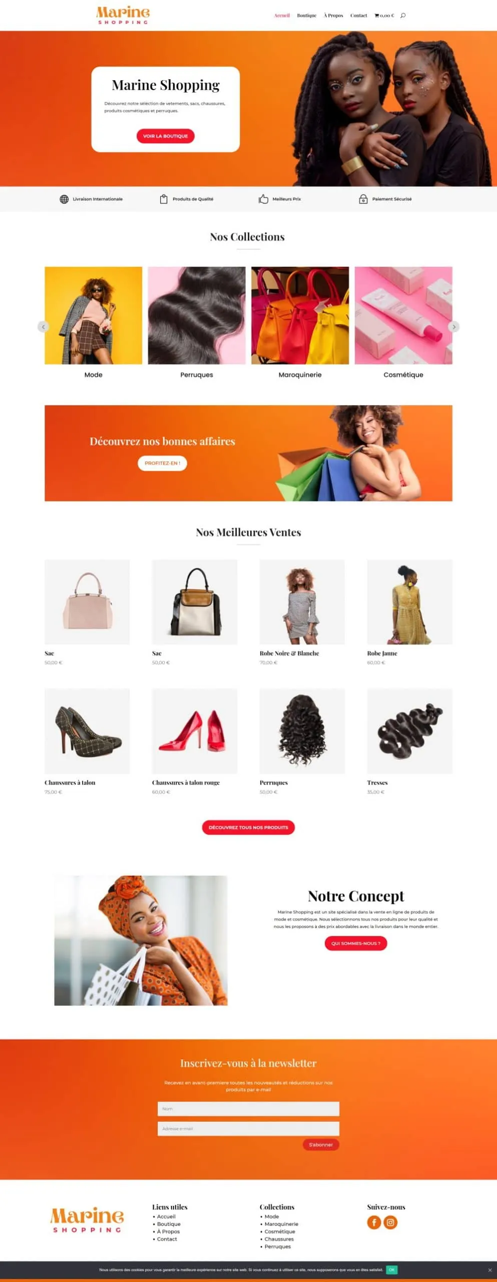Site réalisé par WEBAMA : Marine Shopping