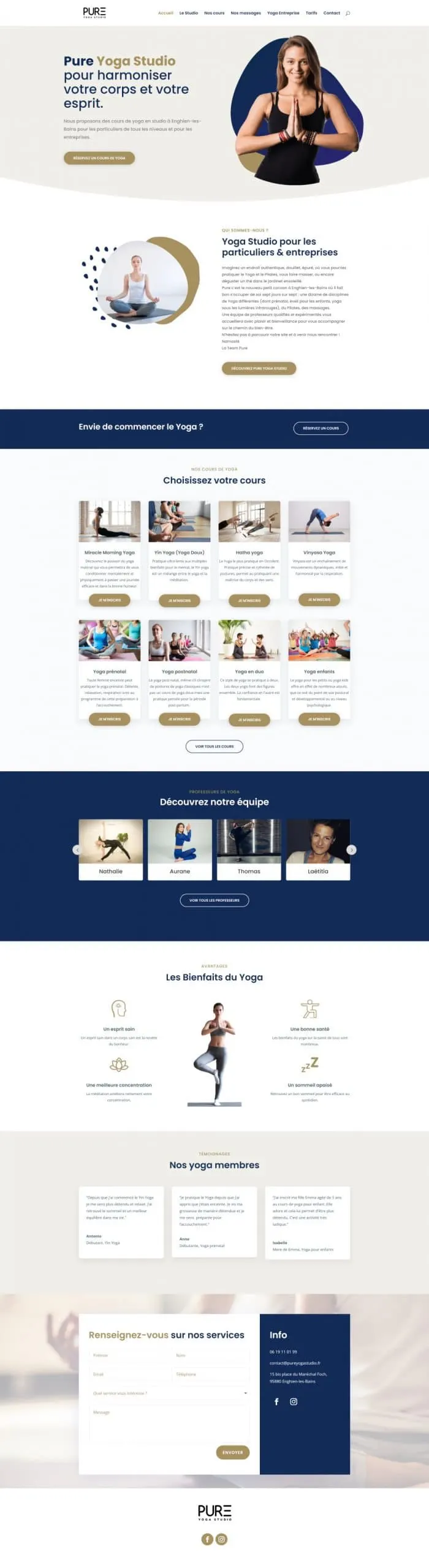 Site réalisé par WEBAMA : Pure Yoga Studio